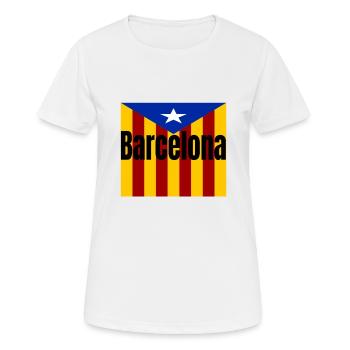 Barca Barcelona Catalan - T-shirt respirant Femme - blanc - Devant - AI Model Female 172 dark (172cm)