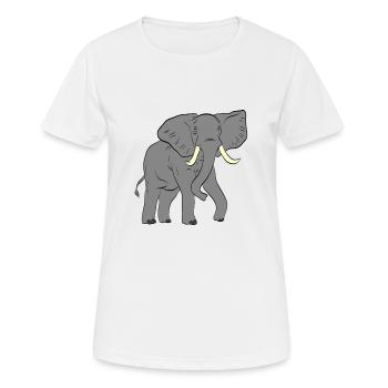 Éléphant - éléphant - T-shirt respirant Femme - blanc - Devant - AI Model Female 172 dark (172cm)
