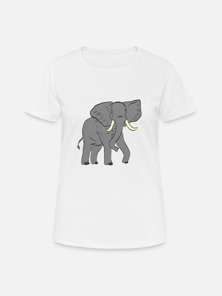Éléphant - éléphant - T-shirt respirant Femme - blanc