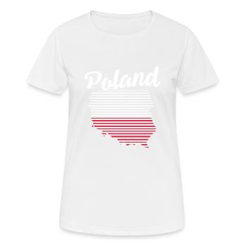 Poland - T-shirt respirant Femme - blanc - Devant - AI Model Female 172 dark (172cm)