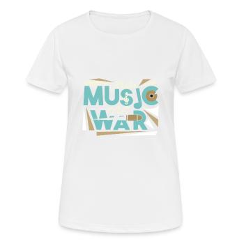 Make Music Not War - Women's Breathable T-Shirt - white - Front - AI Model Female 172 dark (172cm)