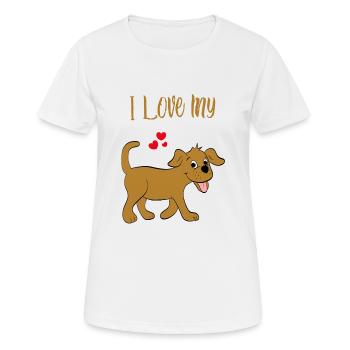 I love my dog - I love my dog - Women's Breathable T-Shirt - white - Front - AI Model Female 172 dark (172cm)