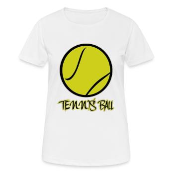 Tennis ball - Women's Breathable T-Shirt - white - Front - AI Model Female 172 dark (172cm)