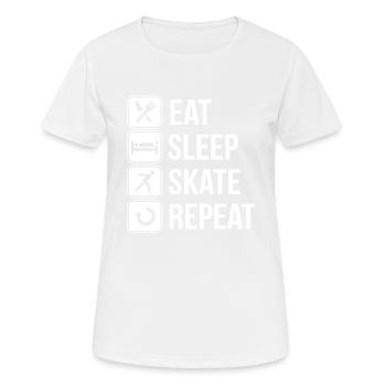 Skater & Skaten - Frauen T-Shirt atmungsaktiv - Weiß - Vorne - AI Model Female 172 dark (172cm)