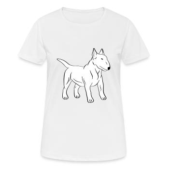 Bullterrier - Frauen T-Shirt atmungsaktiv - Weiß - Vorne - AI Model Female 172 dark (172cm)
