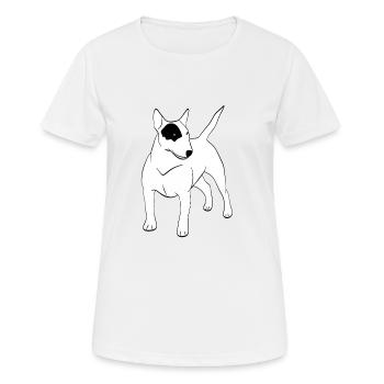 Bullterrier - Frauen T-Shirt atmungsaktiv - Weiß - Vorne - AI Model Female 172 dark (172cm)
