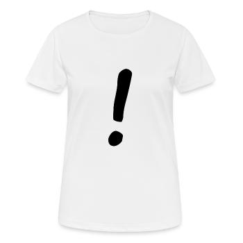 Point d’exclamation - T-shirt respirant Femme - blanc - Devant - AI Model Female 172 dark (172cm)