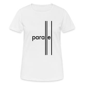 parallèle - T-shirt respirant Femme - blanc - Devant - AI Model Female 172 dark (172cm)