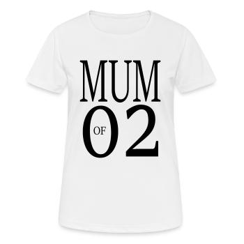 Mum of 2 - Frauen T-Shirt atmungsaktiv - Weiß - Vorne - AI Model Female 172 dark (172cm)