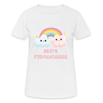 Meilleurs amis Meilleurs amis Meilleurs amis Cloud - T-shirt respirant Femme - blanc - Devant - AI Model Female 172 dark (172cm)