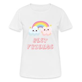 Meilleurs amis Meilleurs amis Meilleurs amis Cloud - T-shirt respirant Femme - blanc - Devant - AI Model Female 172 dark (172cm)