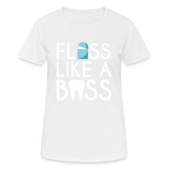 Dentiste - T-Shirt Dentiste - Devis - Dentiste - T-shirt respirant Femme - blanc - Devant - AI Model Female 172 dark (172cm)