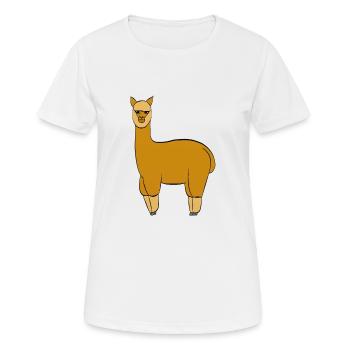 lama - Women's Breathable T-Shirt - white - Front - AI Model Female 172 dark (172cm)
