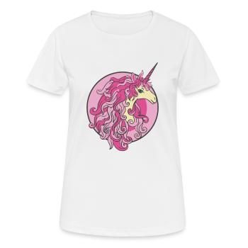 Beautiful Unicorn - Frauen T-Shirt atmungsaktiv - Weiß - Vorne - AI Model Female 172 dark (172cm)