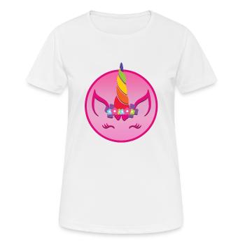pink unicorn - Women's Breathable T-Shirt - white - Front - AI Model Female 172 dark (172cm)