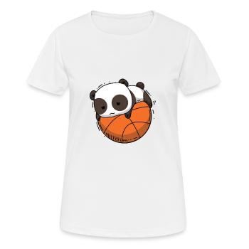 Basket panda - T-shirt respirant Femme - blanc - Devant - AI Model Female 172 dark (172cm)