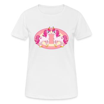 Jumeaux De Licorne - T-shirt respirant Femme - blanc - Devant - AI Model Female 172 dark (172cm)
