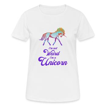 Je ne suis pas bizarre! je suis licorne - T-shirt respirant Femme - blanc - Devant - AI Model Female 172 dark (172cm)