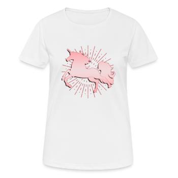 pink unicorn - Women's Breathable T-Shirt - white - Front - AI Model Female 172 dark (172cm)