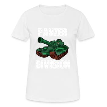 Panzer Division Bundeswehr Militär Kampfpanzer - Frauen T-Shirt atmungsaktiv - Weiß - Vorne - AI Model Female 172 dark (172cm)