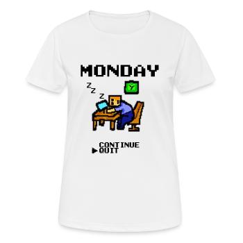 Montagshumor Montag Büro Humor Job Arbeit - Frauen T-Shirt atmungsaktiv - Weiß - Vorne - AI Model Female 172 dark (172cm)