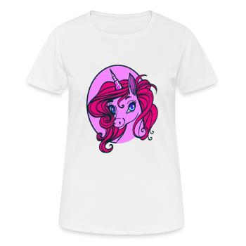 Unicorn with blue eyes - Women's Breathable T-Shirt - white - Front - AI Model Female 172 dark (172cm)