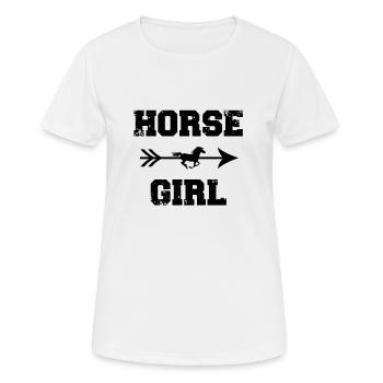 HORSE GIRL HORSES GIRL TEE SHIRTS RIDING - Women's Breathable T-Shirt - white - Front - AI Model Female 172 dark (172cm)