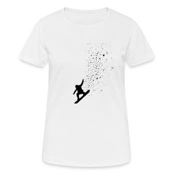 snowboard - T-shirt respirant Femme - blanc - Devant - AI Model Female 172 dark (172cm)