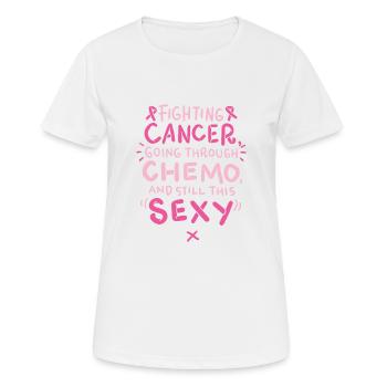 Cancer Fight Fuck Cancer Gift - Women's Breathable T-Shirt - white - Front - AI Model Female 172 dark (172cm)