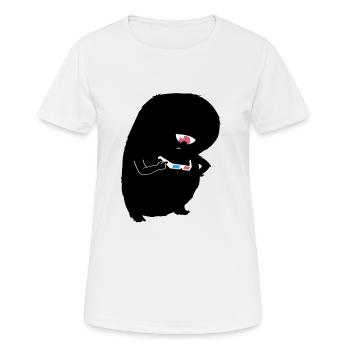 3D Brillen Monster - Frauen T-Shirt atmungsaktiv - Weiß - Vorne - AI Model Female 172 dark (172cm)