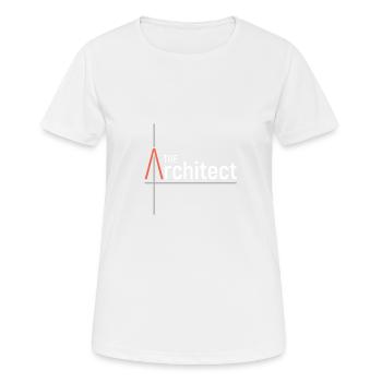 L'architecte de l'Architekt Maurer Meister - T-shirt respirant Femme - blanc - Devant - AI Model Female 172 dark (172cm)