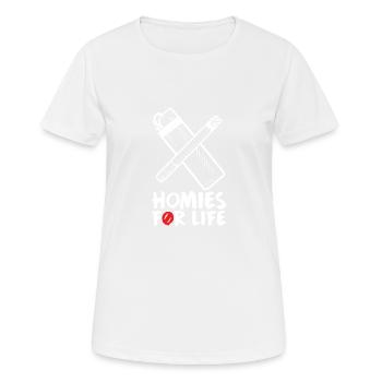 Homies for life shirt gift - Women's Breathable T-Shirt - white - Front - AI Model Female 172 dark (172cm)