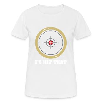 Sport shooting Shooting - Women's Breathable T-Shirt - white - Front - AI Model Female 172 dark (172cm)