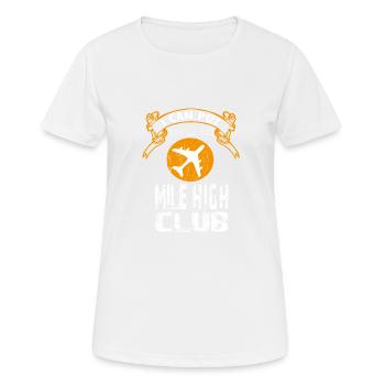 Je peux vous mettre dans le mille - T-shirt respirant Femme - blanc - Devant - AI Model Female 172 dark (172cm)