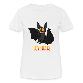 I love bats - Women's Breathable T-Shirt - white - Front - AI Model Female 172 dark (172cm)
