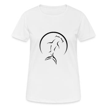 Hammerhai Logo - Frauen T-Shirt atmungsaktiv - Weiß - Vorne - AI Model Female 172 dark (172cm)