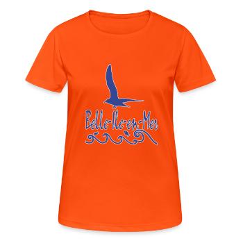 belle ile en mer T-shirts - T-shirt respirant Femme - orange néon - Devant - AI Model Female 172 dark (172cm)