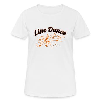 Line dance - Line Dancing T-Shirt - Frauen T-Shirt atmungsaktiv - Weiß - Vorne - AI Model Female 172 dark (172cm)