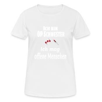 Op Schwester Krankenschwester lustiges Geschenk - Frauen T-Shirt atmungsaktiv - Weiß - Vorne - AI Model Female 172 dark (172cm)