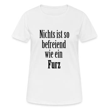 Nothing is as liberating as a fart - Women's Breathable T-Shirt - white - Front - AI Model Female 172 dark (172cm)