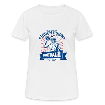 Collège américain Football Touchdown - T-shirt respirant Femme - blanc - Devant - AI Model Female 172 dark (172cm)