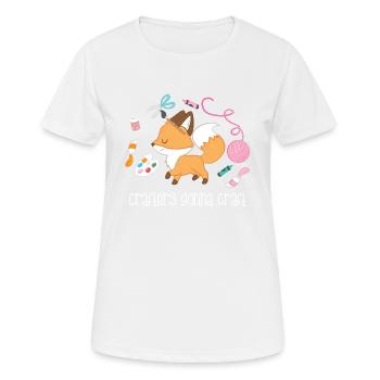 T-shirt Fox pour artisans fait à la main - T-shirt respirant Femme - blanc - Devant - AI Model Female 172 dark (172cm)