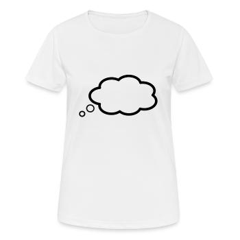 thought bubble - Women's Breathable T-Shirt - white - Front - AI Model Female 172 dark (172cm)