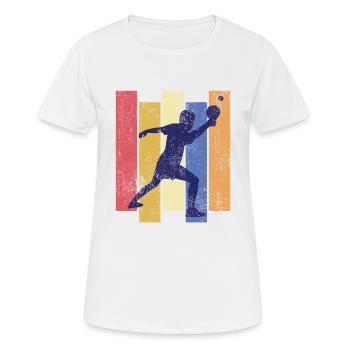 Table tennis Table tennis players - Women's Breathable T-Shirt - white - Front - AI Model Female 172 dark (172cm)