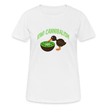 Cannibalisme kiwi - T-shirt respirant Femme - blanc - Devant - AI Model Female 172 dark (172cm)