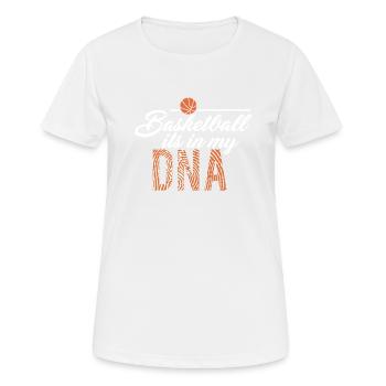 Le basket est dans mon ADN - T-shirt respirant Femme - blanc - Devant - AI Model Female 172 dark (172cm)