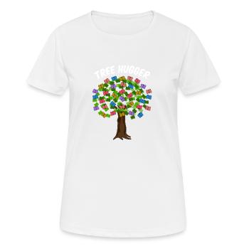 le Hugger - T-shirt respirant Femme - blanc - Devant - AI Model Female 172 dark (172cm)