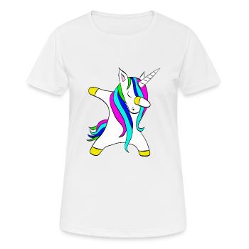 Tamponner licorne licorne - T-shirt respirant Femme - blanc - Devant - AI Model Female 172 dark (172cm)