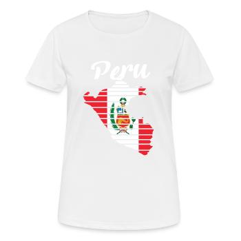 Peru - Frauen T-Shirt atmungsaktiv - Weiß - Vorne - AI Model Female 172 dark (172cm)