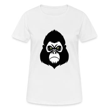 Gorilla - Frauen T-Shirt atmungsaktiv - Weiß - Vorne - AI Model Female 172 dark (172cm)